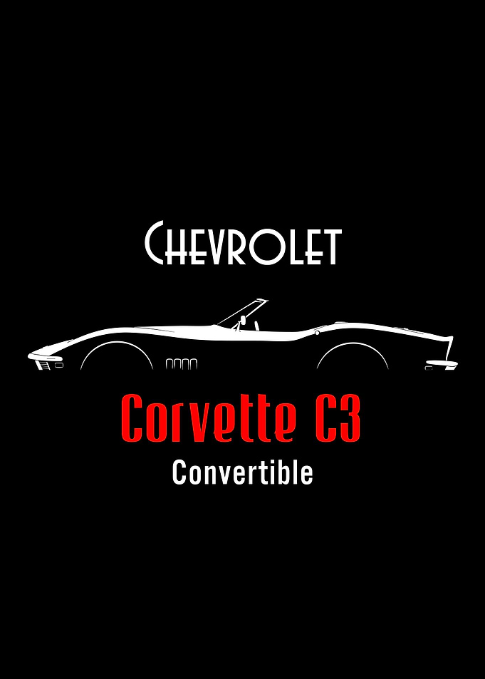 Chevrolet Corvette C3 Convertible Minimalist Poster