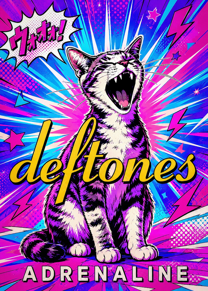 Deftones Adrenaline Cat Pop Art Poster