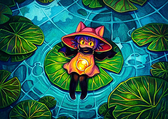 Niko from OneShot on Lily Pad
