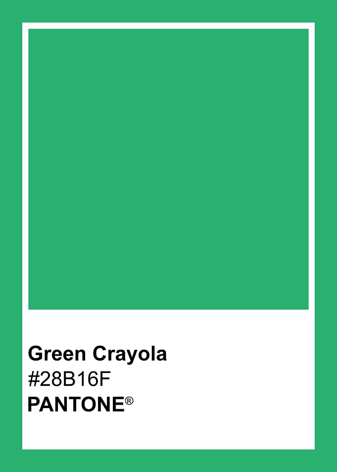 Green Crayola Pantone Color Swatch