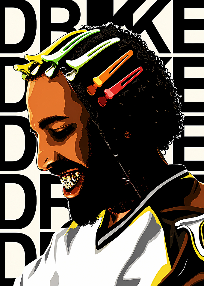 Drake Pop Art Portrait