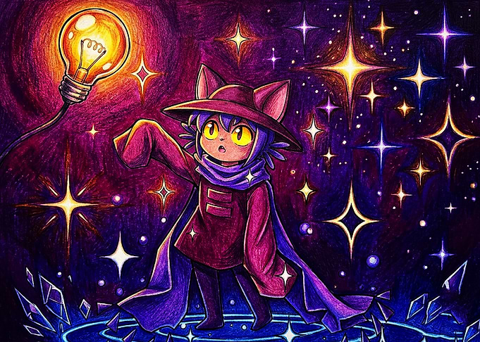 Niko from OneShot with Lightbulb