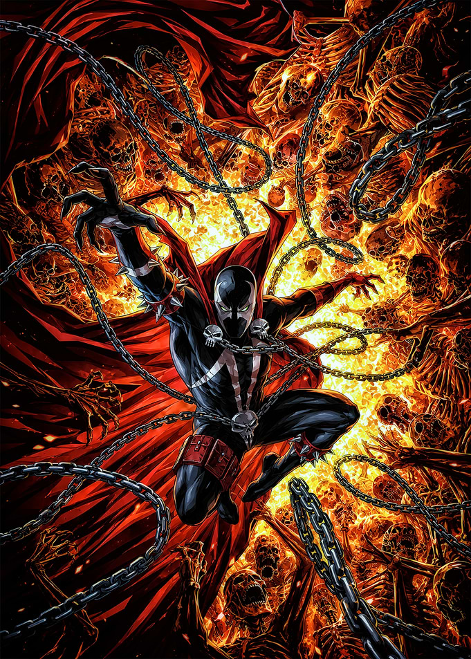 Spawn Surrounded by Hellish Chains