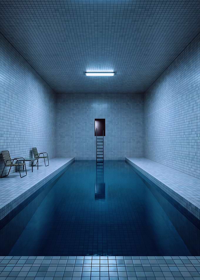 Liminal Space Indoor Pool Room