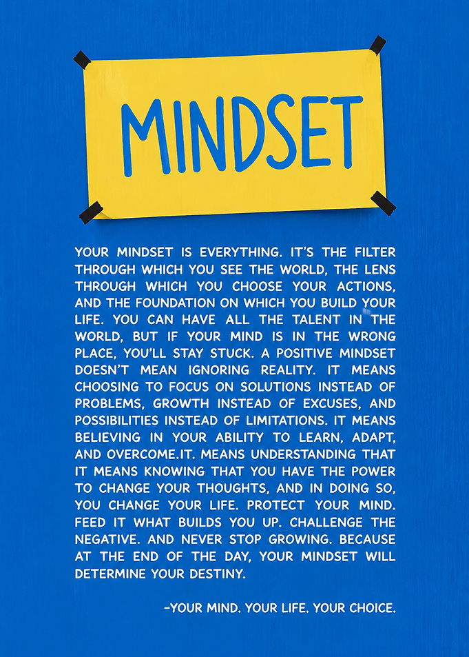 Inspirational Mindset Quote Poster