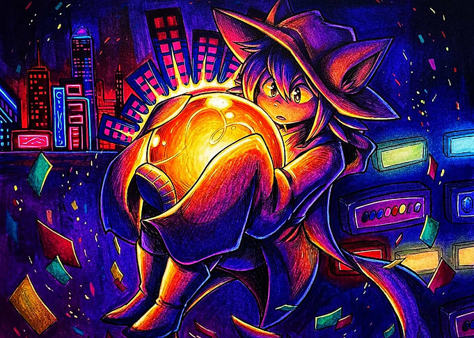 Niko from OneShot holding the Sun