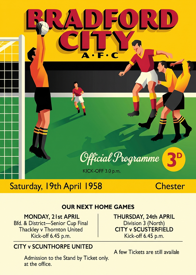 Vintage Bradford City AFC Football Programme