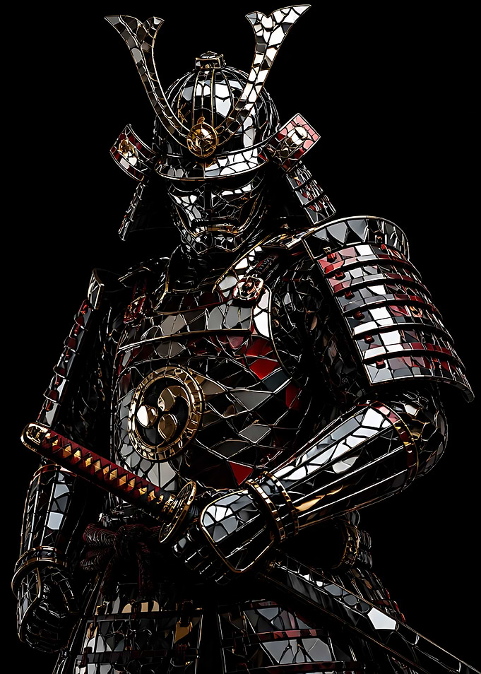 Reflective Mosaic Samurai Warrior Armor