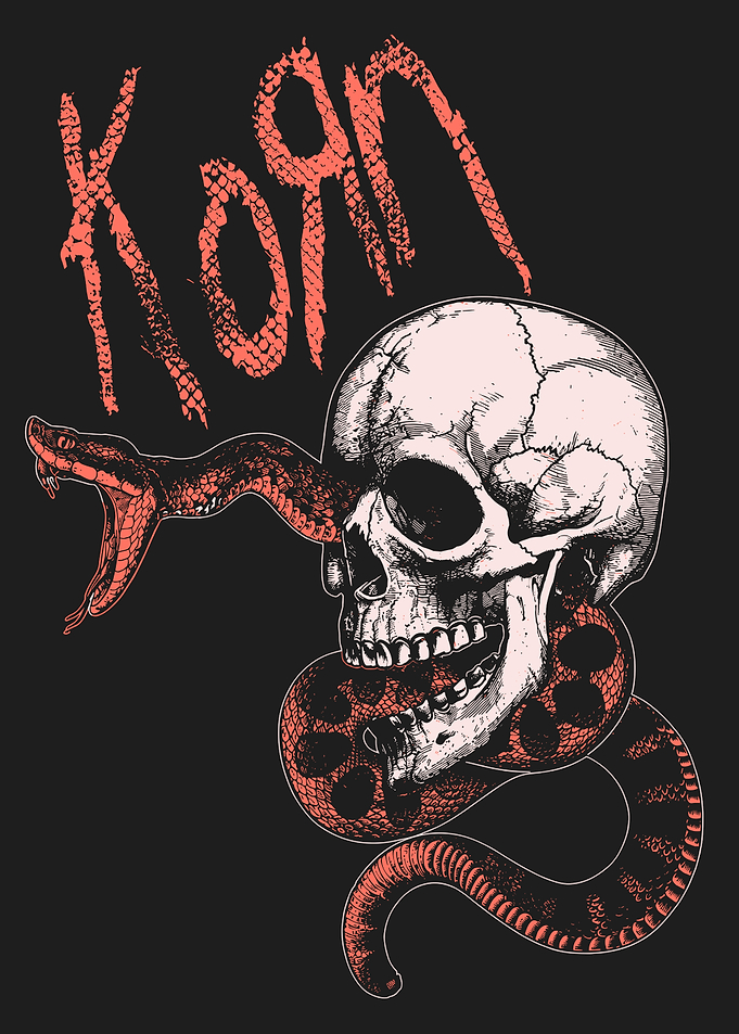 Korn Band Skull and Snake Graphic