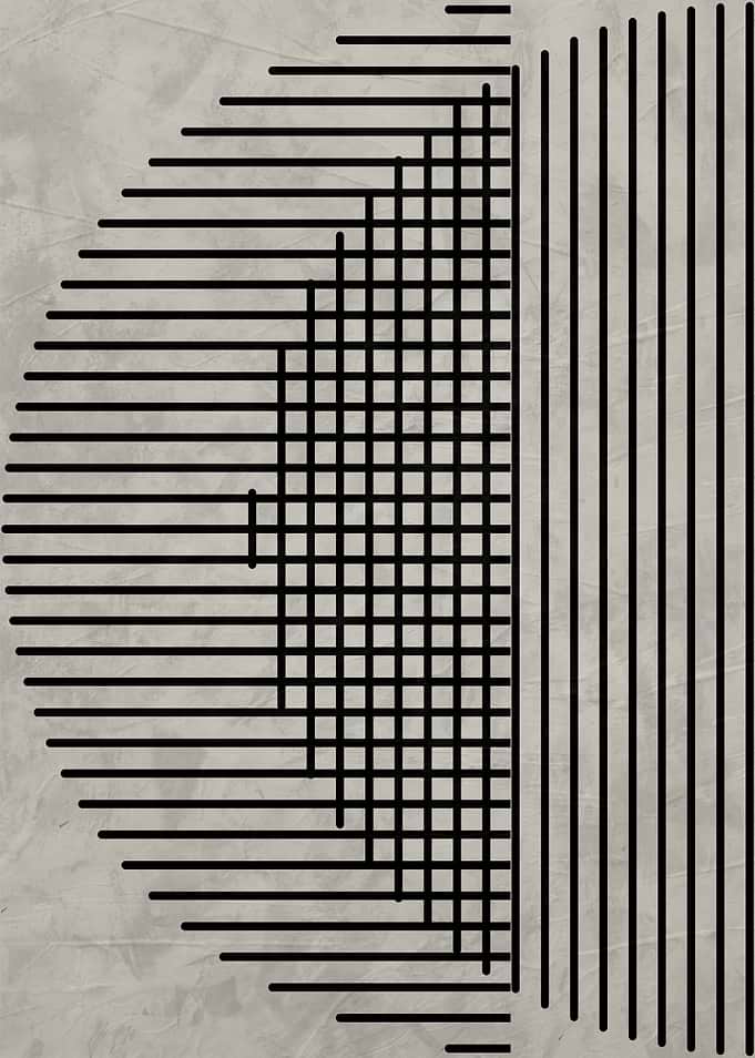 Minimalist Geometric Black Line Art
