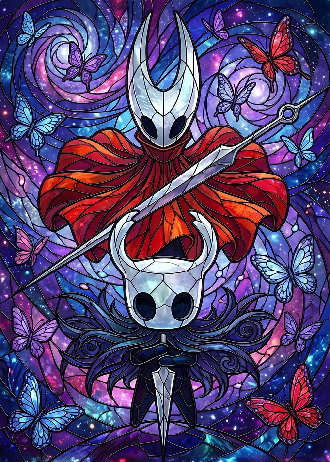 Hollow Knight Stained Glass Art