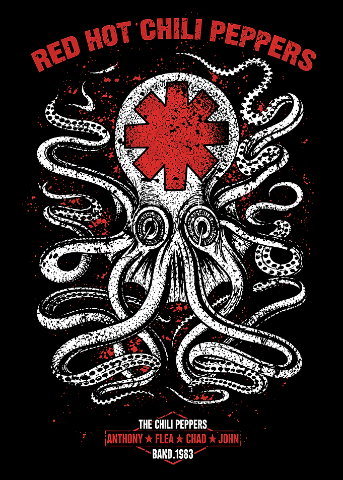 Red Hot Chili Peppers Octopus Graphic