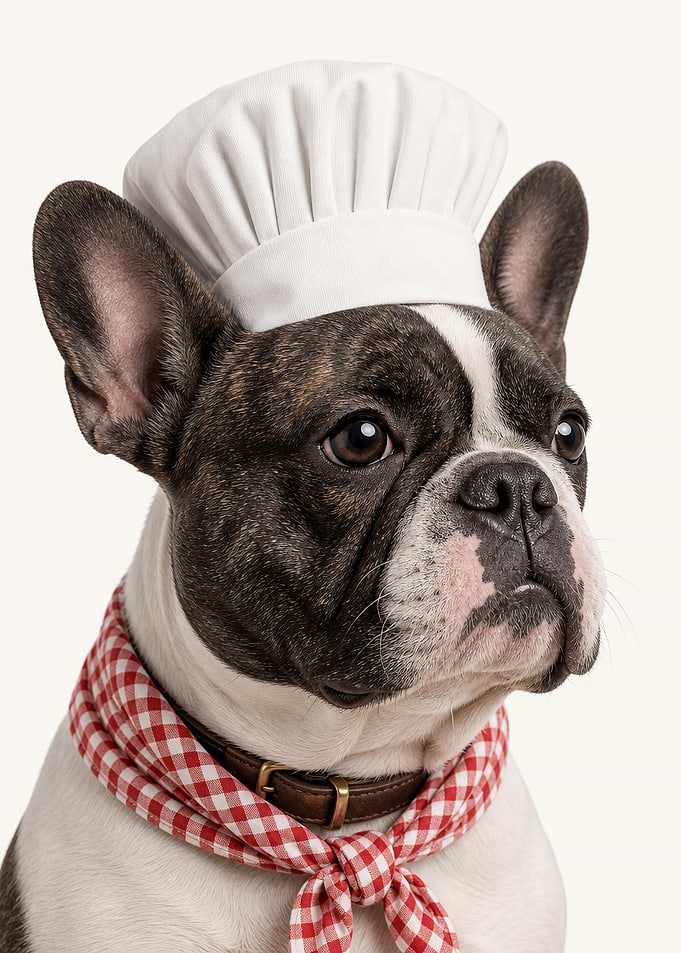 French Bulldog Chef Portrait