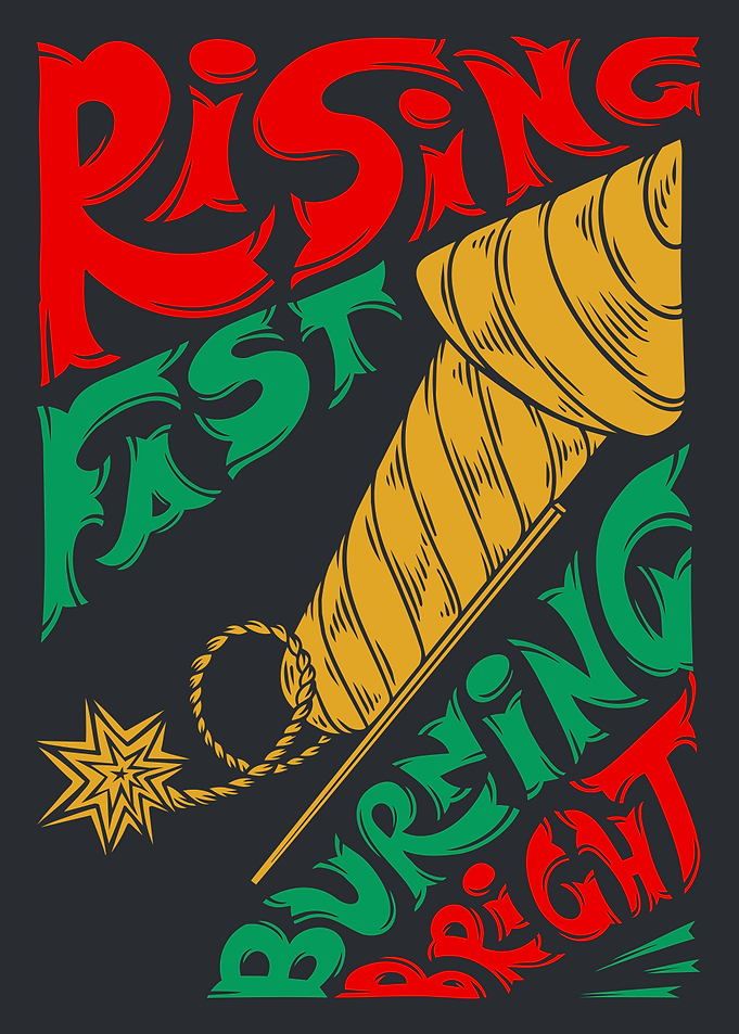 Rising Fast Burning Bright Firework Poster