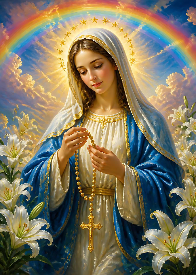 The Virgin Mary with Rosary