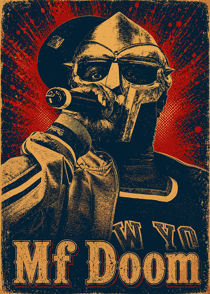 MF DOOM Vintage Style Poster