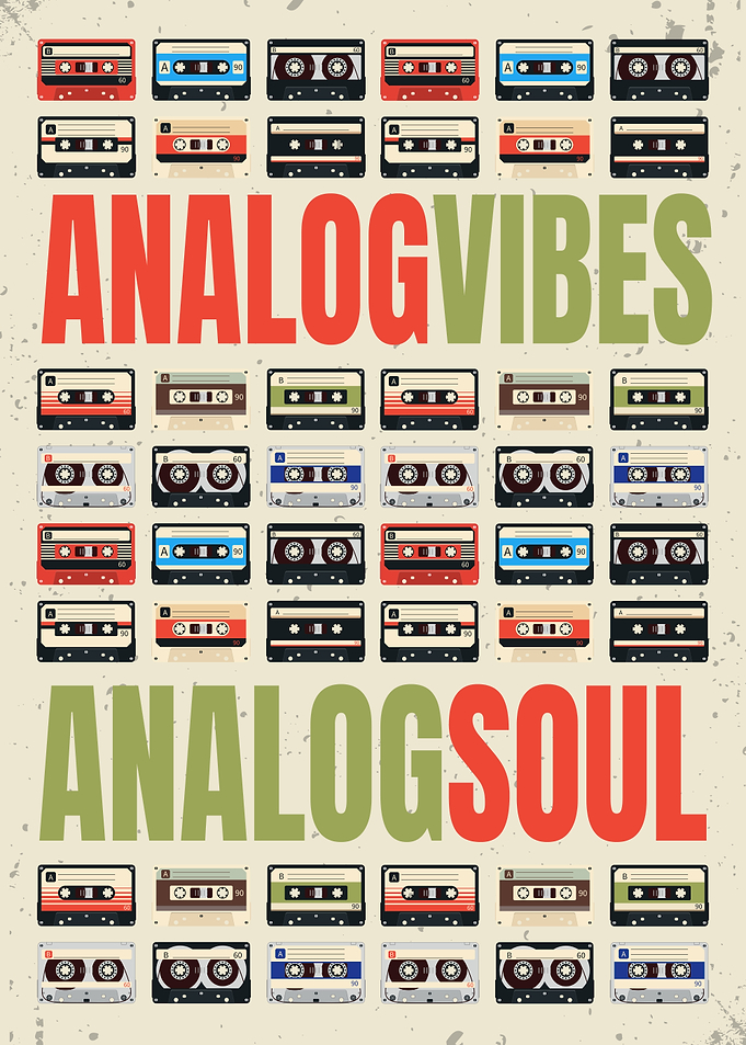 Retro Cassette Tape Pattern Poster