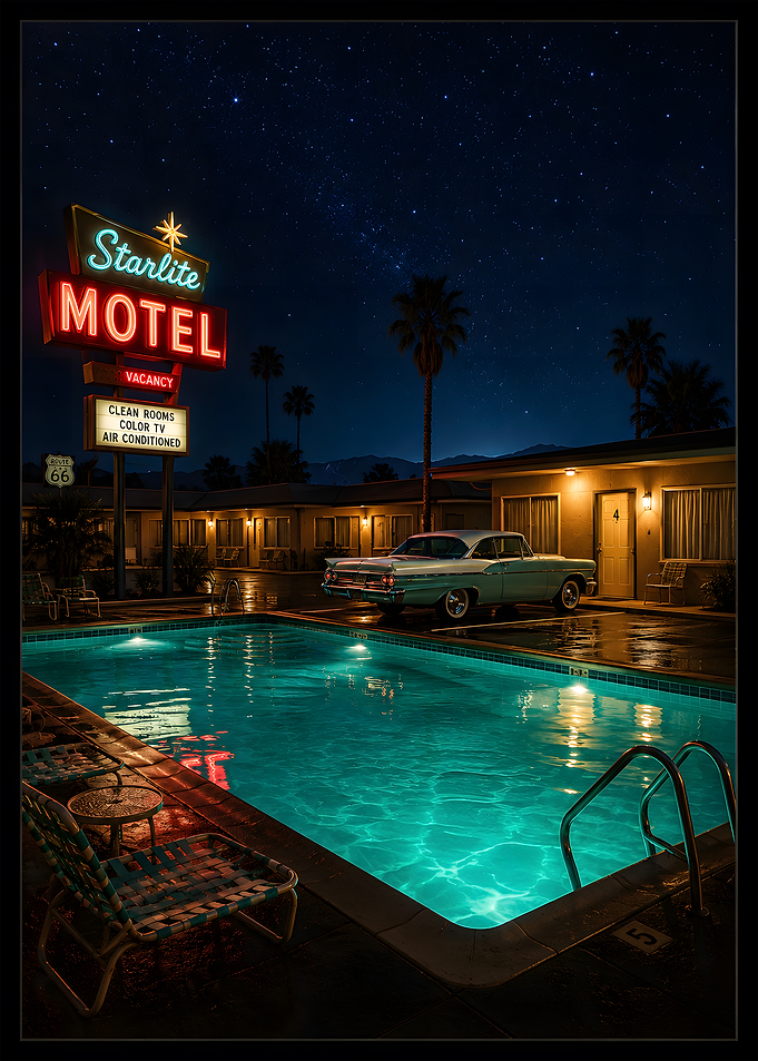 Starlight Motel Poolside Midnight
