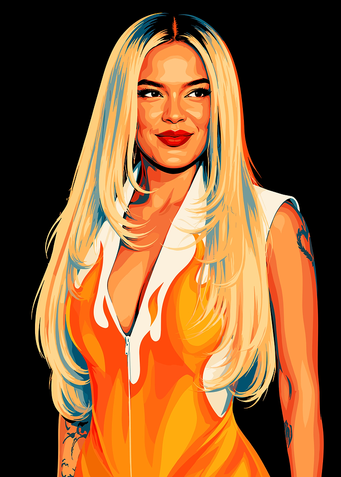 Karol G Pop Art Portrait