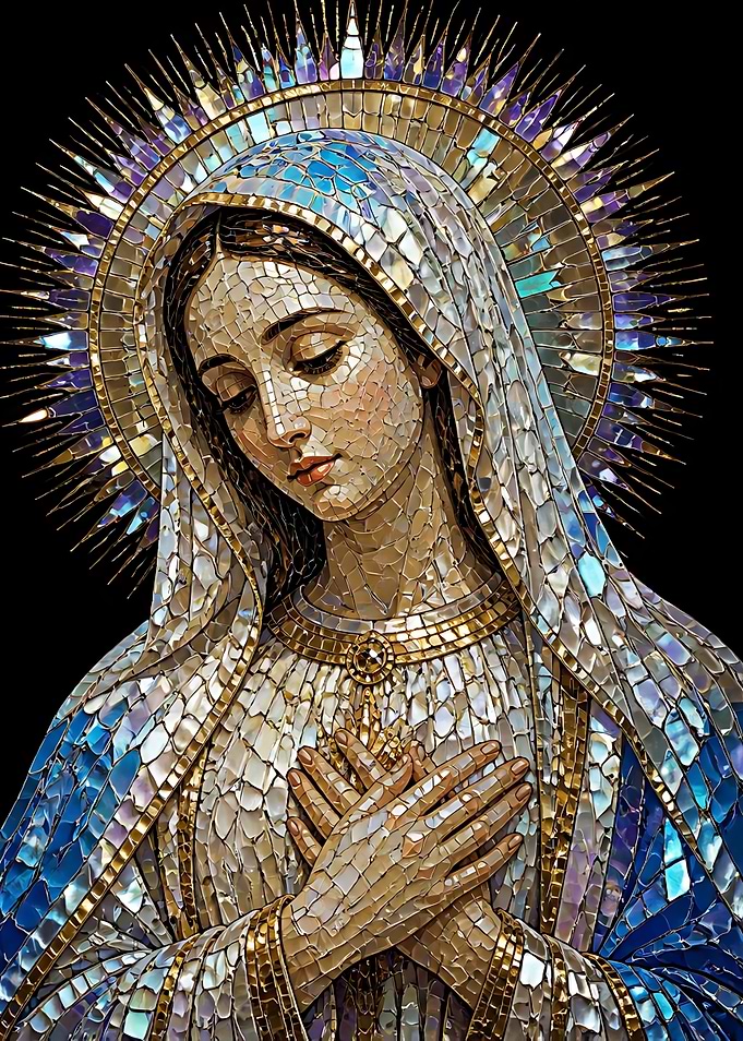 Mosaic Portrait of Virgin Mary