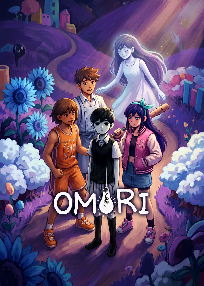 Omori Game Character Group Poster
