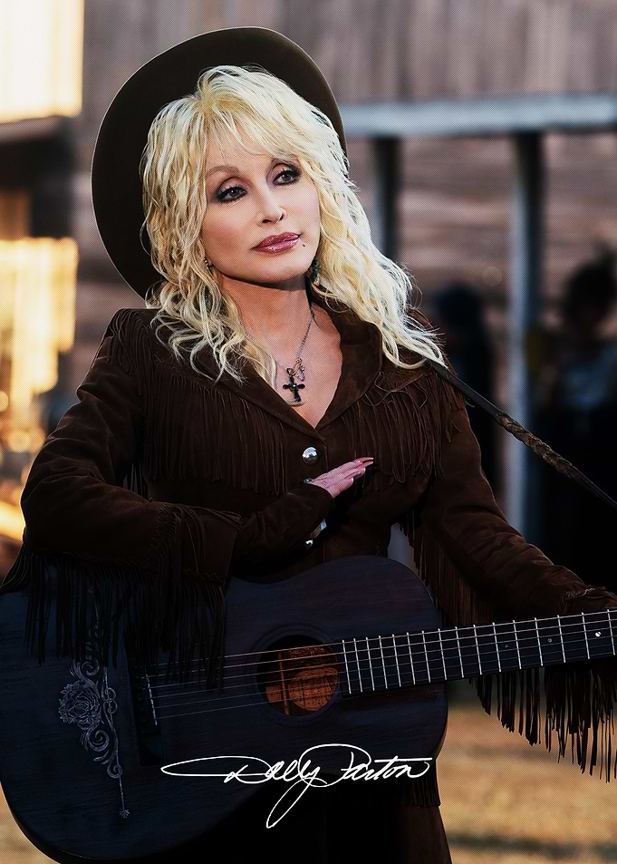 Dolly Parton with Acoustic Guitar