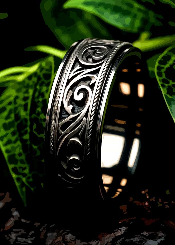 Ornate Silver Celtic Pattern Ring
