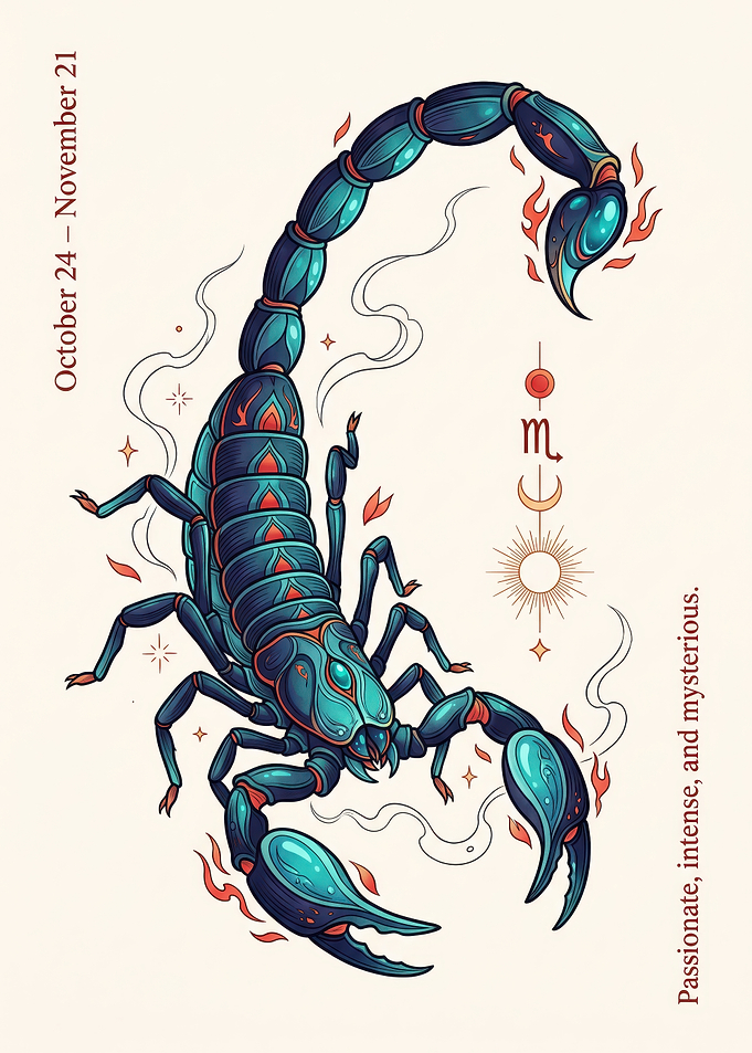Scorpio Zodiac Sign Illustration