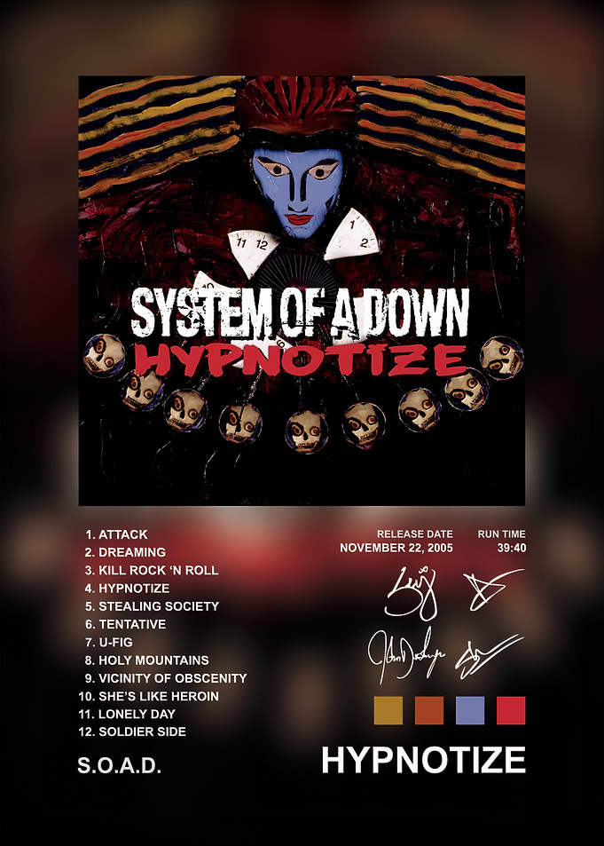 System of a Down Hypnotize Poster