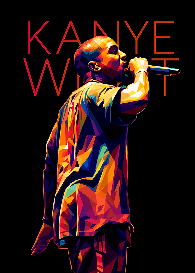 Kanye West Pop Art Portrait