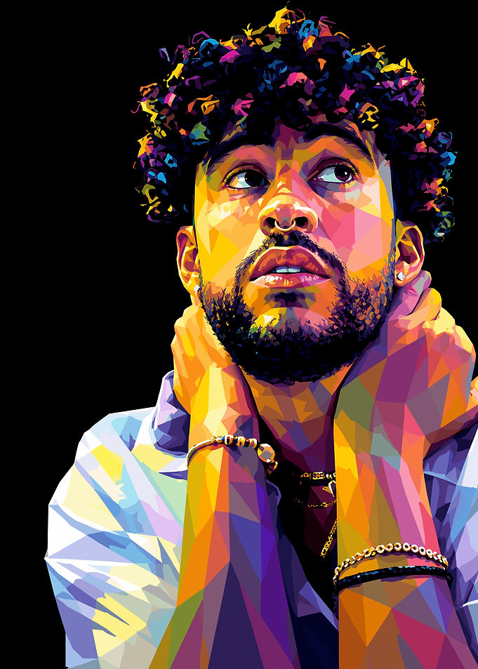 Bad Bunny Low Poly Portrait