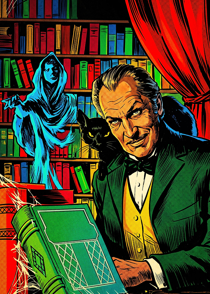 Vintage Horror Comic Book Illustration