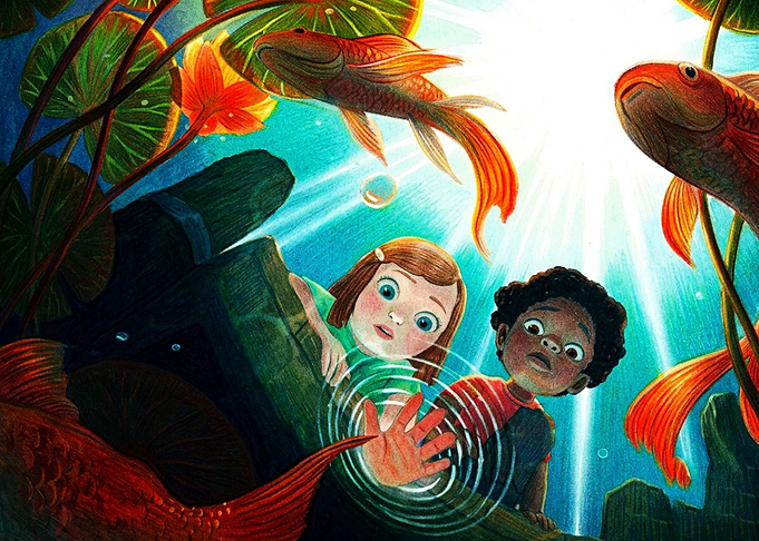 Children Discovering Magical Underwater World