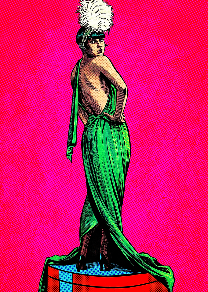 Flapper Girl in Green Dress