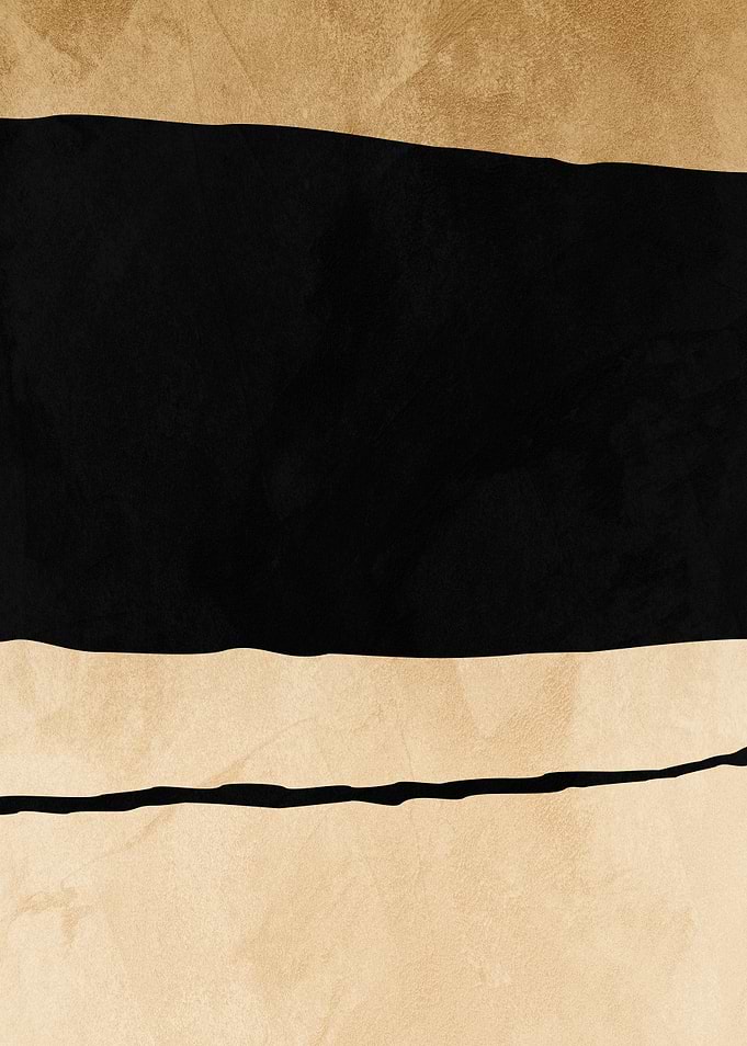 Minimalist Abstract Black and Beige Art