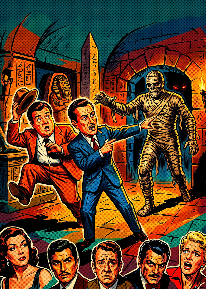 Retro Horror Movie Mummy Poster