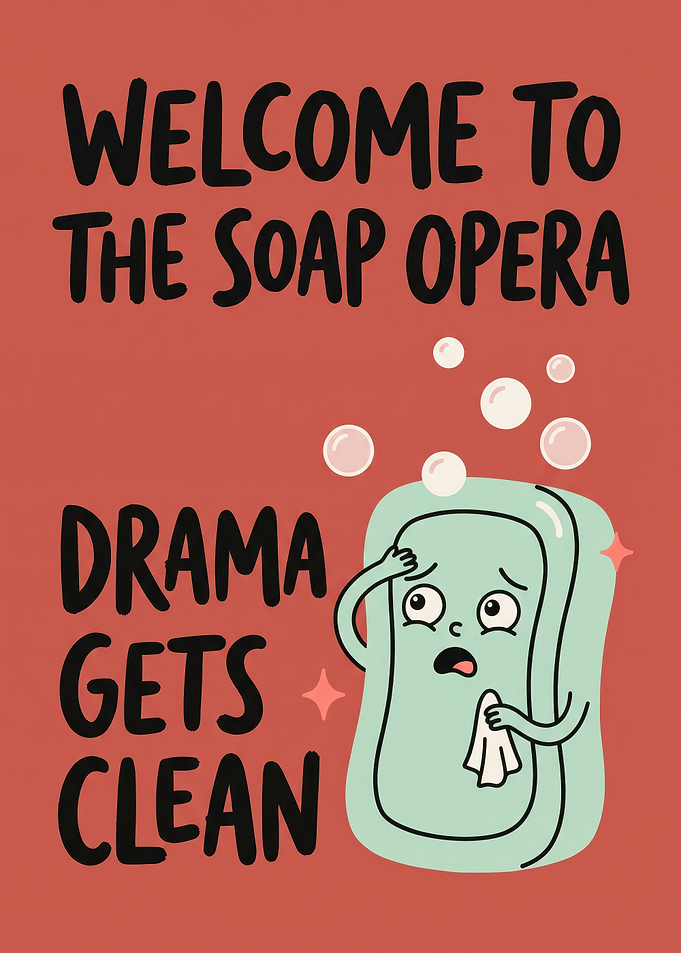 Funny Soap Opera Pun Poster