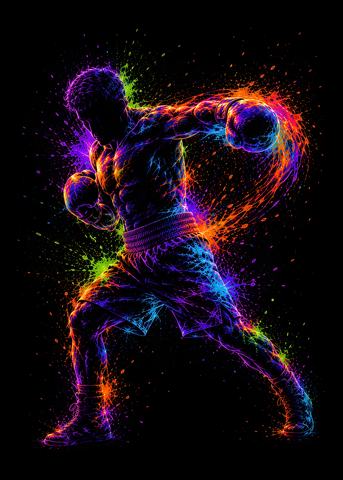 Neon Boxer Power Move