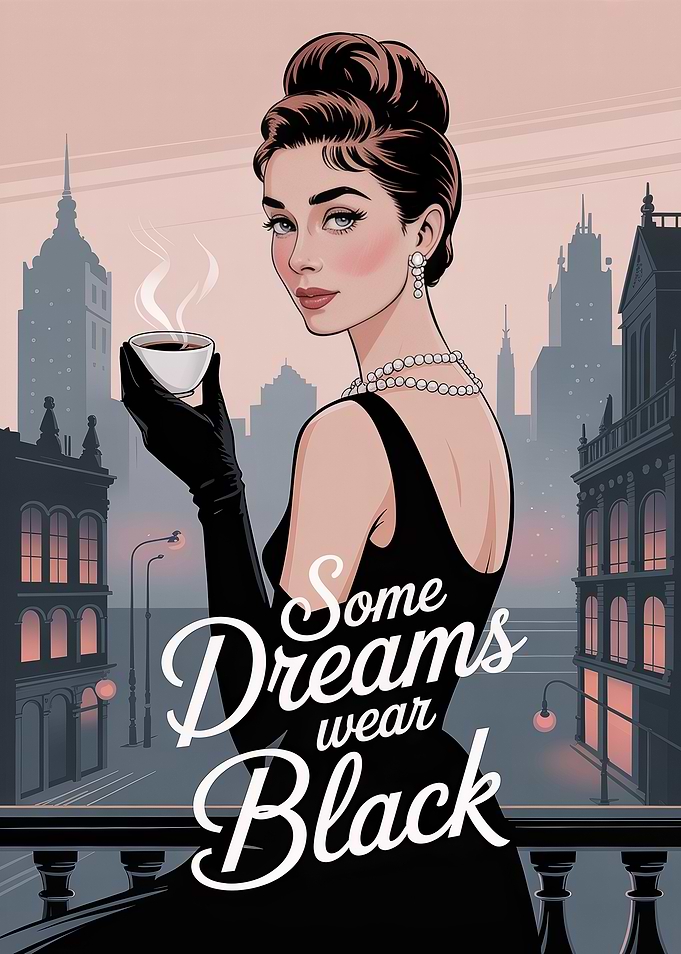 Audrey Hepburn Breakfast at Tiffany's Poster