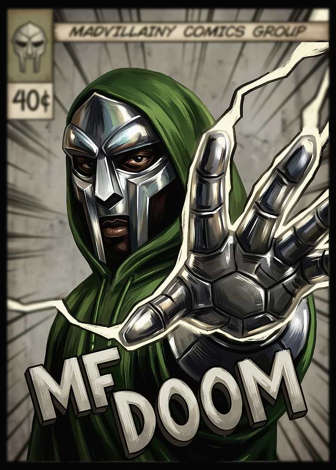 MF DOOM Comic Book Cover Art