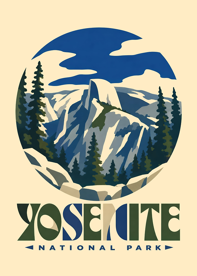 Yosemite National Park Vintage Poster
