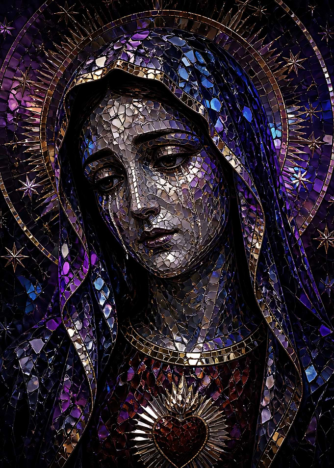 Mosaic Portrait of the Virgin Mary