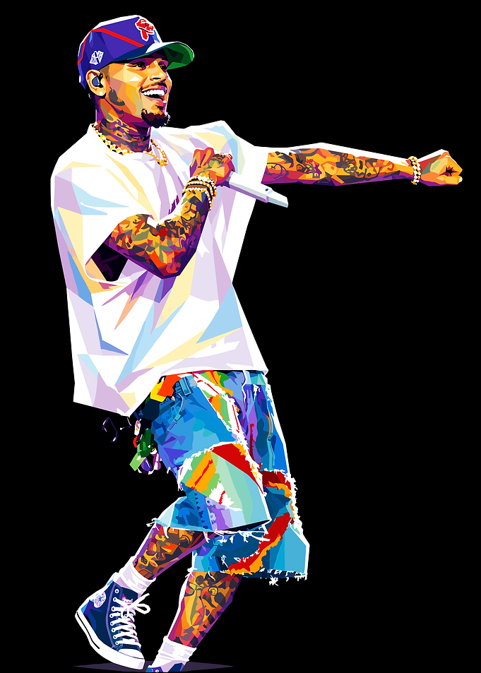 Chris Brown Pop Art Portrait