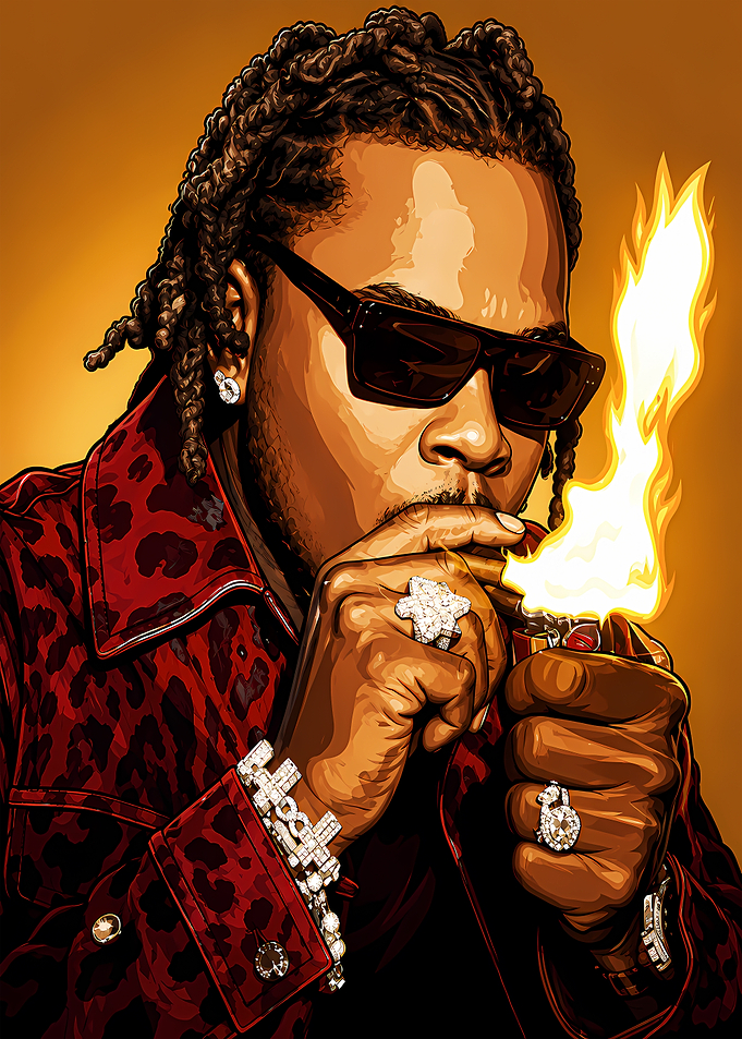 Gunna Portrait with Lighter