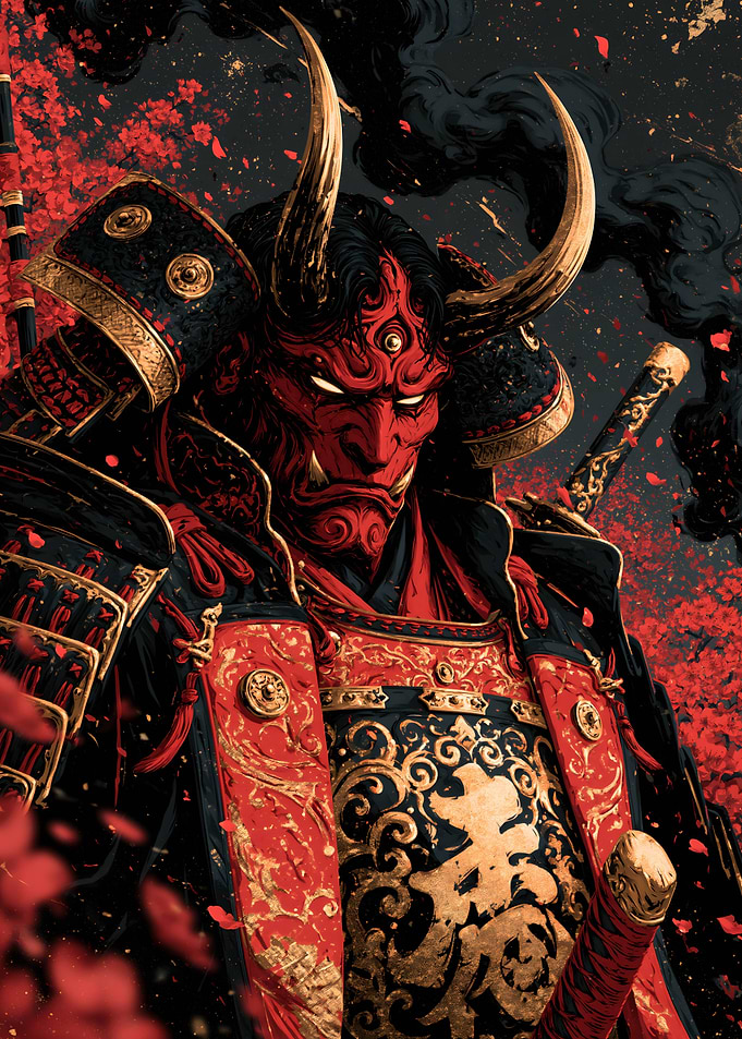 Crimson Oni Samurai – Japanese Demon Warrior
