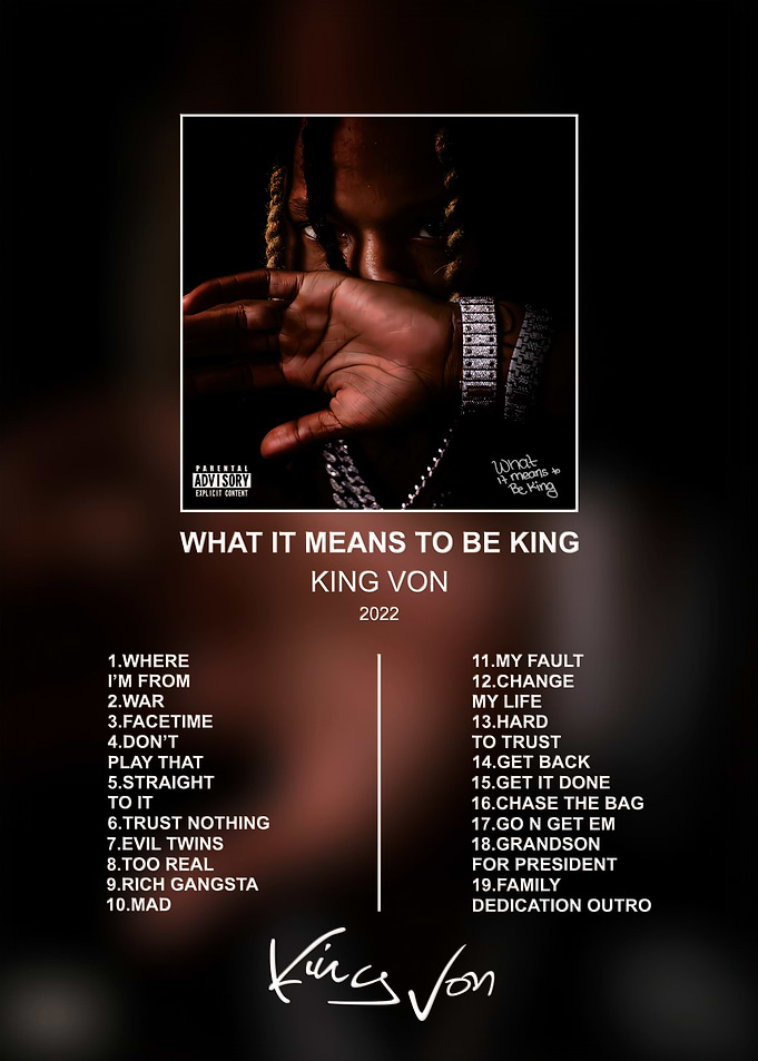 King Von What It Means To Be King Poster