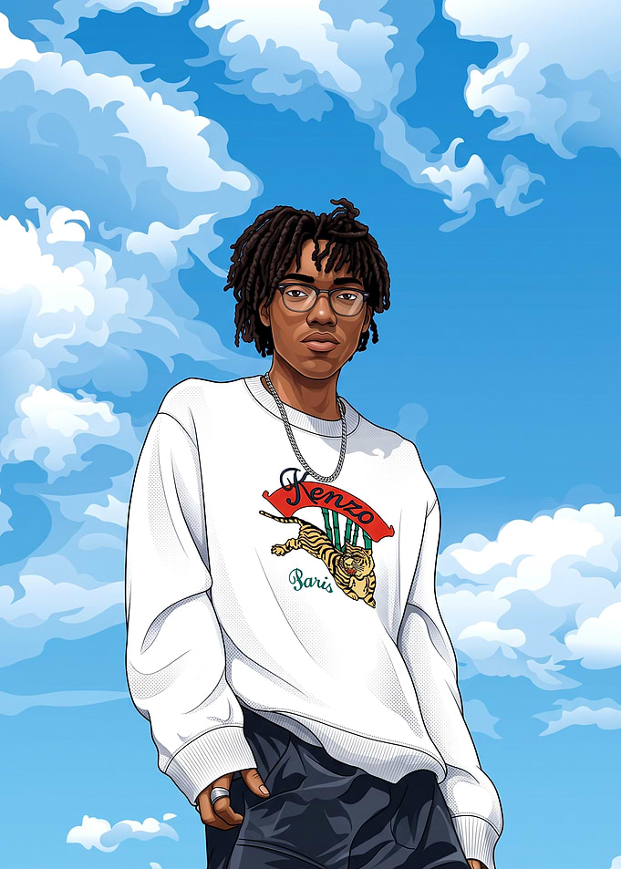Lil Tecca Portrait Illustration