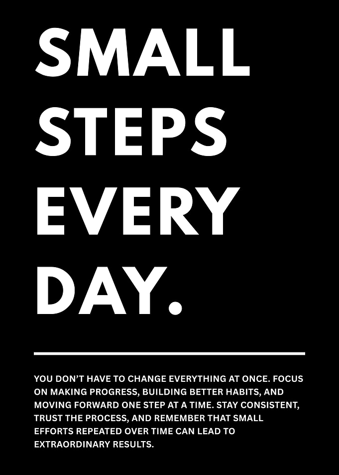 Small Steps Every Day - Motivational Poster