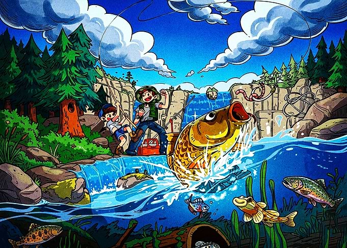 Father and Son Fishing Adventure
