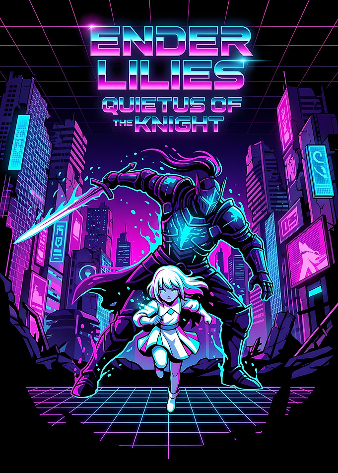 Ender Lilies Synthwave Style Poster